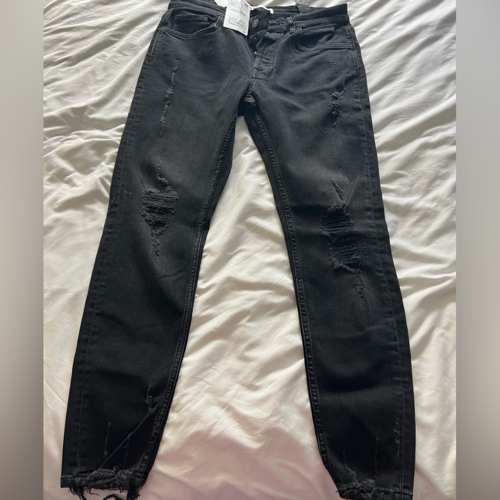 Black Ripped Zara Jeans
